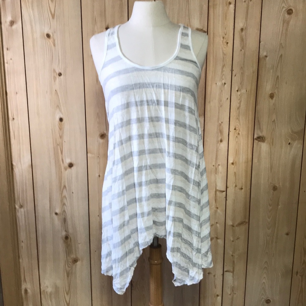 Surrealist racer back layering tunic top blouse